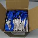 Kolldenn 50 Pack Small Blue Chinoiserie Wedding Gift Bags Bulk Something Blue and White Floral Thank You Gift Bags with Handles Cards for Wedding Bridal Shower Birthday Bachelorette Party