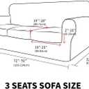 MAXIJIN 4 Piece Couch Covers for 3 Cushion Couch Super Stretch Non Slip Couch Cover for Dogs Pet Friendly Elastic Jacquard Furniture Protector Sofa Slipcovers (Sofa, Dark Gray)