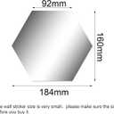 Shappy 32 Pcs Hexagon Mirror Wall Stickers Removable Silver Acrylic Mirror Stickers Honeycomb Decals for DIY Home Art Bedroom Living Room Wall Decoration(18.4 x 16 x 9.2 cm)