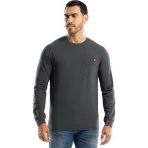 Wrangler Men's Long Sleeve Pocket T-Shirt with UPF (3X-Large Big)