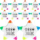 10 Pcs Star Highlighters Bulk for Classroom Rewards, Cute Inspirational Fluorescent Marker Pens for Teacher Supplies, Student Prizes, Back to School, Employee Appreciation and Office Gifts