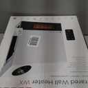 Heat Storm Wave Floor to Wall Infrared Space Heater with Attachable Feet, Remote Control, Built in Thermostat, 500-1000 Watts, 13x4x17 in, With Feet