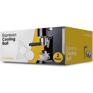 Espresso Cooling Ball, Stainless Steel 2 IN Lager Espresso Frozen Ball, Espresso Accessories Extract Brew Chilling Tool Chiller Gift for Man & Women (2)
