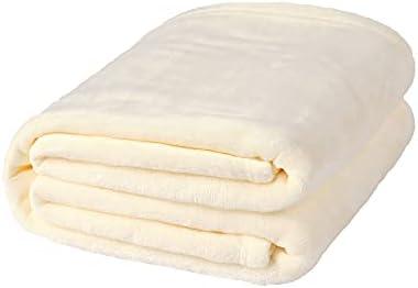 NANPIPER Fleece Blankets, Super Soft Flannel Fuzzy Blanket for Couch, Luxury Cozy Lightweight Microfiber Blanket Small Size,Ivory White,60×50"