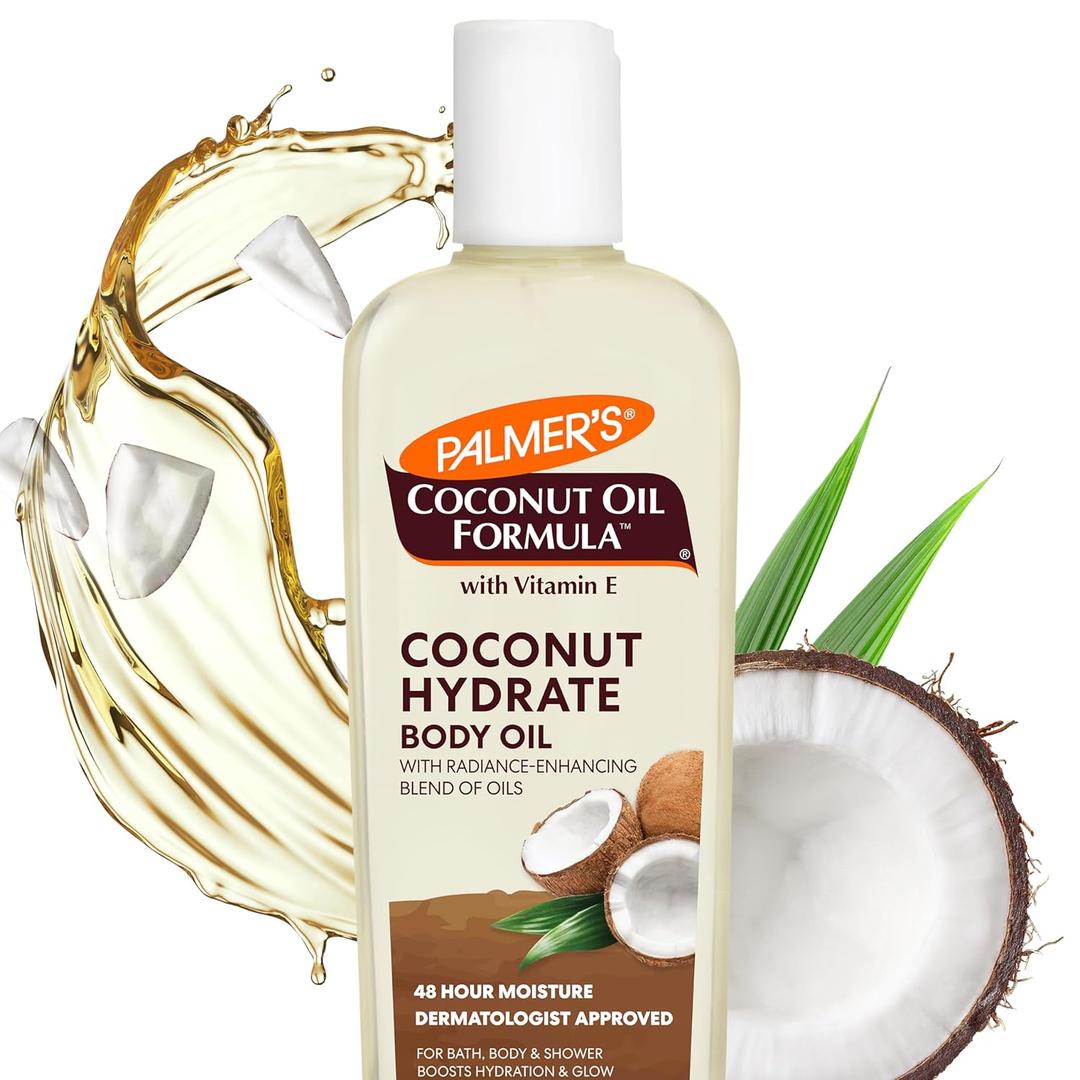 Palmer's Coconut Oil Formula Body Oil, Body Moisturizer with Green Coffee Extract, Bath Oil for Dry Skin, 8.5 Ounces (Pour Cap) (8.5 Fl Oz (Pack of 1))