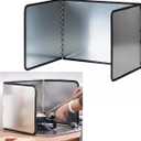 Stove Splatter Guard Grease Splatter Guard Splatter Shield Nonstick Stove Splash Guard Splatter Screen For Frying Oil Splatter Guard Backsplash Guard (M, Height 30cm)