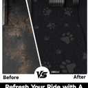 Cute Embroidered Dog Paw Car Floor Mats for Pet Lovers, Universal Fit All Weather Car Mats with Anti-Slip Nibbs Backing, Carpet Floor Mats for Cars, Trucks & Sedans, Full Set of 4 (Gray Paw)