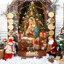 4 x Christmas Door Cover,Christmas Door Decorations Xmas Banner Decorative Front Porch Banners Decoration and Supplies for Home House Party Room Office Decor-71  35 inches (Multicolour-Virgin Mary)
