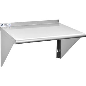 HALLY SINKS & TABLES H Stainless Steel Shelf 18 x 24 Inches, 300 lb, Commercial Wall Mount Floating Shelving for Restaurant, Kitchen, Home and Hotel