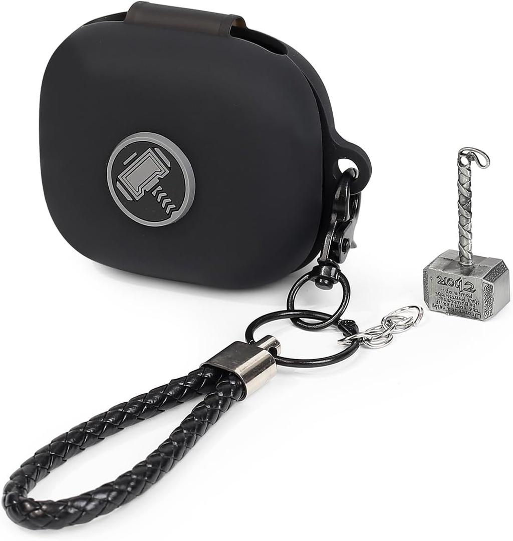 Silicone Case for Powerbeats Pro 2 Wireless Earbuds with Doll Lanyard Carabiner, Cute Cartoon Case Cover Protective Shockproof with Multiple Styles of Design for Powerbeats Pro 2 (Hammer)