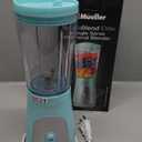 Mueller Personal Blender for Shakes and Smoothies with 15 Oz Travel Cup and Lid, Juices, Baby Food, Heavy-Duty Portable Blender & Food Processor, Turquoise