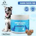 Natural Probiotic Digestive Supplement for Dogs - Probiotic Chewable with Prebiotics and Enzymes Supports Gut Health, Diarrhea & Digestion, Improve Immune System Allergy Itch Skin (1)