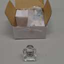 coolnews 4 Pack Crystal Glass Cabinet Knobs, Brushed Nickel Cabinet Knobs and Pulls, Square Knobs for Dresser Drawer