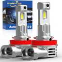 Latest H11 Light Bulbs,Upgraded 900% Super Bright with Fan Cooling,60000LM Brightness, Real 1:1 Halogen Size,Plug and Play 10-Year Lifespan, H8/H9/H16/ Fog Light Bulbs, Pack of 2