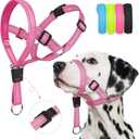Weesiber No-Pull Dog Head Halter - Adjustable Dog Muzzle Leash, Padded Head Collar for Dogs to Prevent Heavy Pulling On The Leash(Pink,M)