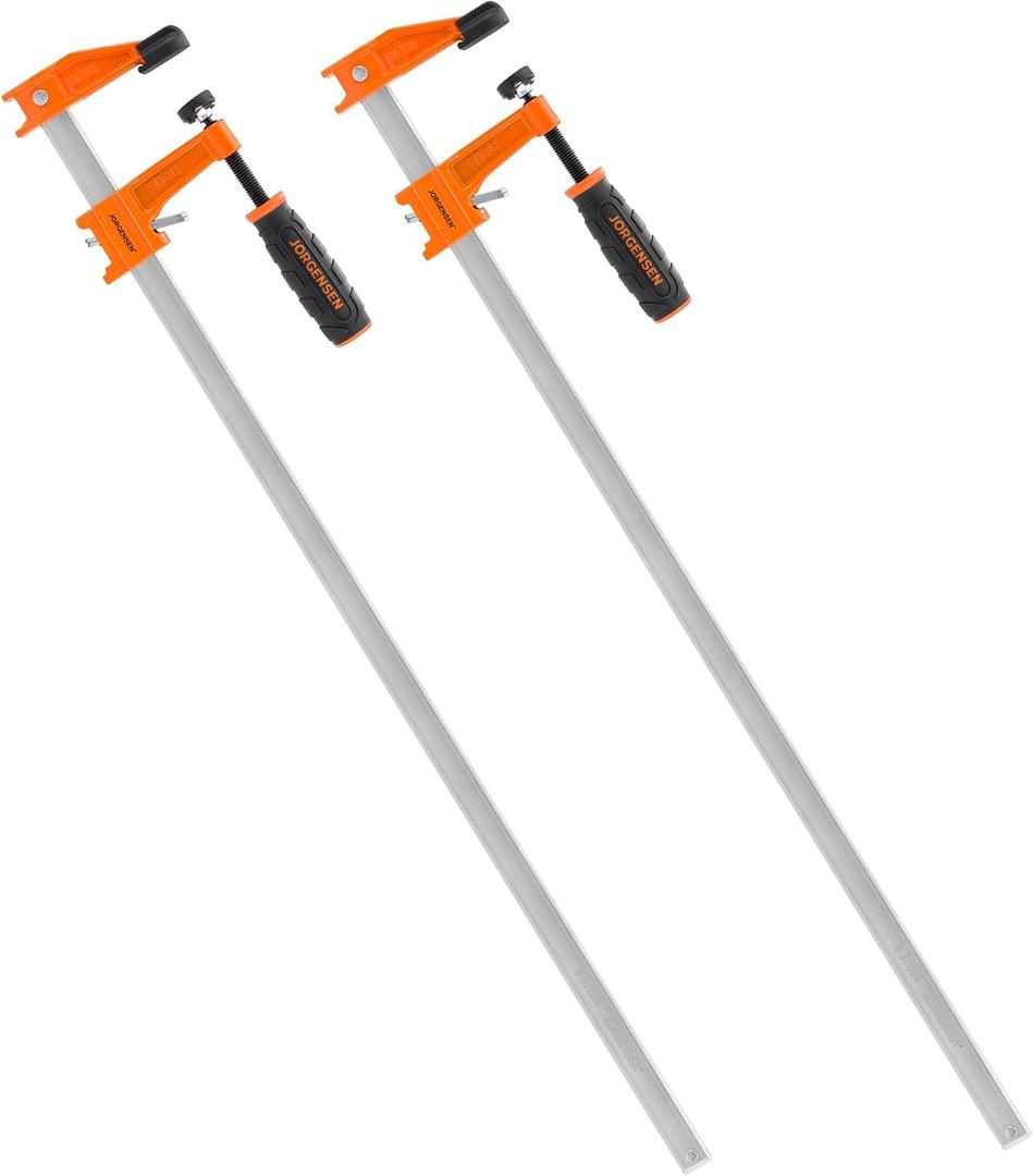 Jorgensen 2-pack Medium Duty Steel Bar Clamp Set with 600 lbs Load limit, 24-inch