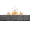 ROUNDFIRE Large Rectangle Tabletop Fire Pit - Portable Bioethanol Fireplace for Indoor & Garden (Textured Finish)