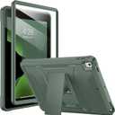 Soke Case for iPad 6th/5th Generation 9.7 Inch 2018/2017,with Built-in Screen Protector and Kickstand, Rugged Full-Body Heavy Duty Protective Cover for Apple iPad Air 2 /Pro 9.7 - Calke Green