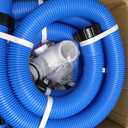 3 Pack 1.5''x59'' 29060e Flexible Pool Filter Pump Hose Kit for Above Ground Pools, with 1.5'' 3-way Connector, 3 4560 Conversion Adapters 40mm to 1.5'' for Sand Filter, Saltwater System(Blue)