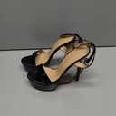 Platform Stiletto High Heels for Women, Round Open Toe Ankle Strap Sexy Heeled Sandals for Wedding Party Dress (8.5, Black)