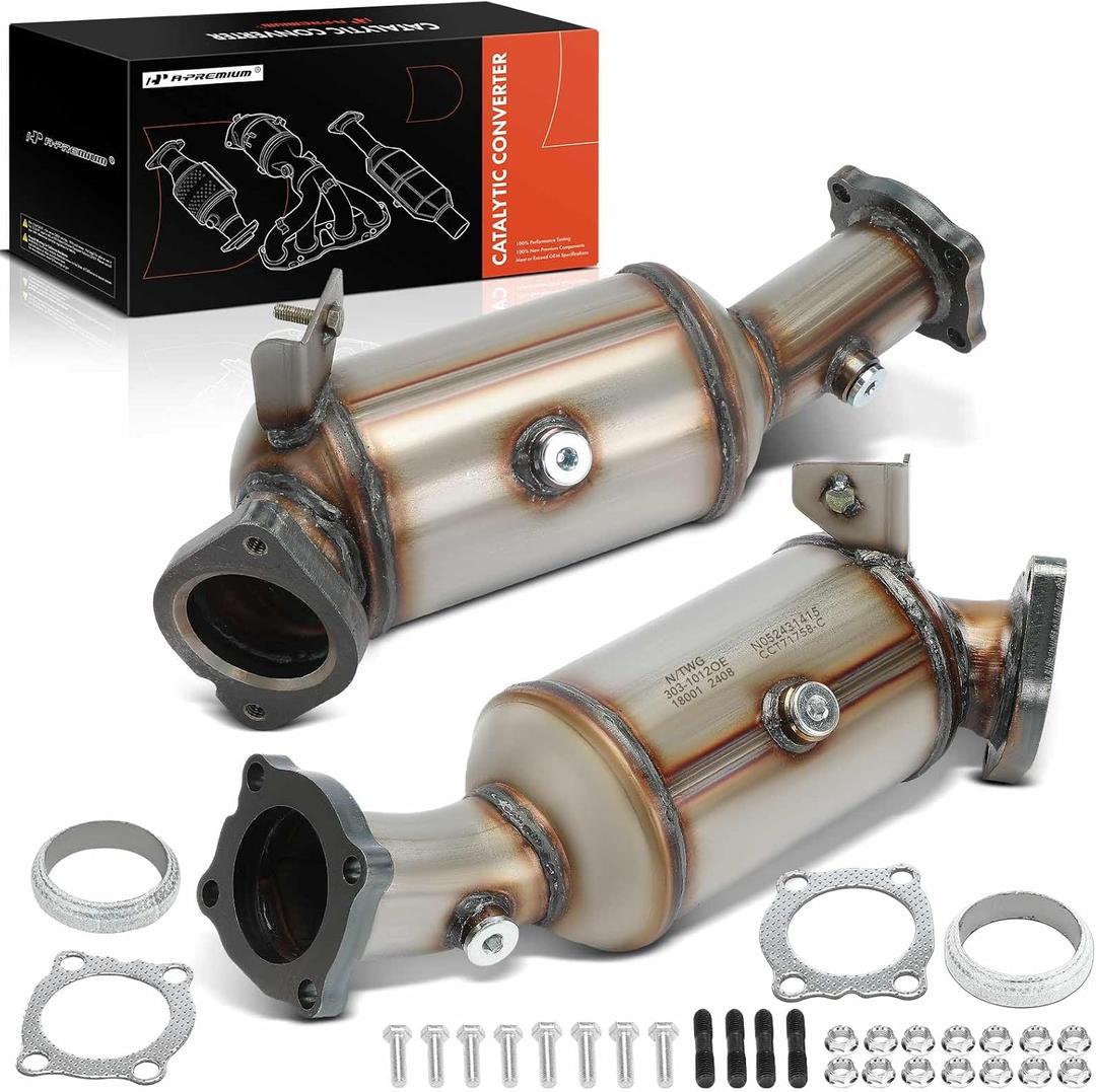 A-Premium Left and Right 2-PC Catalytic Converter with Gasket Kit Direct-Fit Compatible with Cadillac CTS 2014-2019 3.6L, E.P.A. Compliant