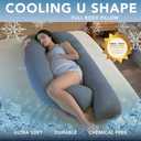 Pharmedoc Pregnancy Pillows, U-Shape Full Body Pillow - Solid  Cooling Removable Cover Dark Grey  Pregnancy Pillows for Sleeping  Body Pillows for Adults, Maternity Pillow and Pregnancy Must Haves