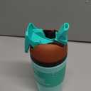 Owala Kids Flip Insulated Stainless-Steel Water Bottle with Straw and Locking Lid, 14-Ounce, Brown/Teal (Mint Chocolate Chip)