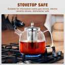 33oz/1000ml Glass Teapot with Removable Infuser, Borosilicate Glass Tea Pot Stovetop Safe, Blooming and Loose Leaf Teapots