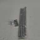 Silver Curtain Rods for Windows 30 to 60 Inches with Brackets, Decorative 5/8 Inch Diameter Single Window Curtain Rod Set for Room Divider, Bedroom, Living room, Kitchen, Bathroom