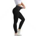 Seamless High Waisted Leggings for Women - Tummy Control Yoga Pants, Squat Proof Workout Tights for Gym, Running & Fitness Black