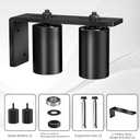 Sdstone Slide Gate Guide Roller 3" Black with L Rear Post Bracket,Universal Adjustable Sliding Gate Rollers,Heavy Duty Sliding gate kit for Sliding Gates and Rolling Doors(2 Pack)