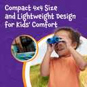 Think Peak Red Binoculars Science Toy for Kids Ages 3-12 Years - Real Compact Outdoor Adventure & STEM Educational Nature Hiking Explorer for Bird Watching, Camping Childrens Birthday Gift