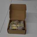 50 Pack 25 Pair Gold Cabinet Hinges - 1/2 inch Overlay Kitchen Cabinet Hinges, Semi-Concealed Hinges, Self Closing Cabinet Door Hinges with Door Bumper, Gold Face Mount Cabinet Hardware