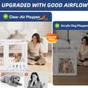 Clear-air Dog Playpen Indoor Acrylic Pen, 24" H, White, 12 Panels