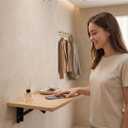 15.7" Floating Wall Shelf, Heavy-Duty Foldable with Bracket, 9.5 inches x 15.7 inches x 4.5 inches