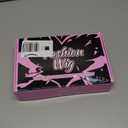 AISI HAIR Natural Brown Synthetic Curly Wavy Bob Wig with Bangs for Women, 21-23 Inches