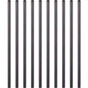 1/2” x 24 ” Black Malleable Steel Nipples Fitting, 1/2 Inches Threaded Pipe Nipples, DIY Steampunk Industrial Vintage Style, 10 Pack.