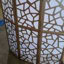 Roundhill Furniture Giyano 4 Panel Screen Room Divider, Gold
