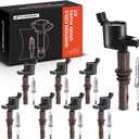 A-Premium Ignition Coils and Spark Plugs Kits Compatible with Ford F-150, F-250/F350 Super Duty, Explorer, Mustang, Expedition & Lincoln Navigator & Mercury Mountaineer, 4.6L 5.4L 8-PC Set