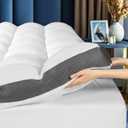 4 Inch Memory Foam Mattress Topper - Extra Thick 2000 GSM Pillow Top Mattress Topper Body-Contouring Support for Back Pain,Breathable Cover with 6"-18" Deep Pocket (King,78"x80")
