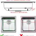 Bottom of Sink Protector Rack, Stainless Steel 13.2"x11.6" Sink Grid Dish Drying Rack Grate with Rear Drain Hole 2 Packs
