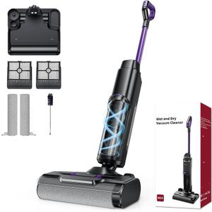 Twotoo Wet Dry Vacuum Cleaner,45Mins Runtime Cleaning Area 2,583 ft,Cordless Vacuum Cleaner, Cordless Vacuum and Mop All in One,Self-Cleaning,for Hard Floors Sticky Messes and Pet Hair,W15 Set