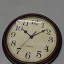 HYLANDA Wall Clock, 9 Inch Silent Non Ticking Classic Battery Operated Clocks, Decorative for Living Room, Bedrooms, Bathroom, Kitchen Office (Bronze)