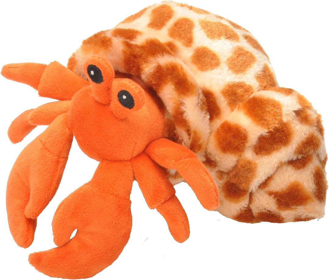Wild Republic Hermit Crab Plush, Stuffed Animal, Plush Toy, Gifts for Kids, HugEms 7 inches