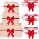 Jetec 24 Pieces Christmas Elastic Bows for Gift Boxes Red Stretch Loops Christmas Elastic Bows for Decoration Gift Wrapping(20-24 Inch,Red)