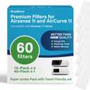 60-Pack Premium CPAP Filters Compatible with Airsense 11 & Aircurve 11 Machines, Ultra Fine Replacement with Extra Thick, High Filtration & Smooth Airflow, Travel Friendly