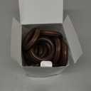 16 Pack Curtain Rod Rings Wooden with Drapery Clips 2.95 Inch Outer Diameter Beech Wood Carved Drapes Rings 1.7 Inch Interior Diameter for 1-1.5 Inch Curtain Rod Pole (Black)