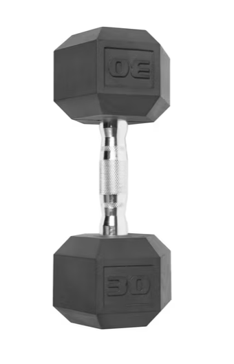 CAP Barbell Coated Hex Dumbbell, Single 30 lbs