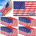 Tradder 20 Pieces 3x5 ft American Flags Bulk for 250th Anniversary Waterproof Polyester Us Flags with Grommets Double Stitched for Independence Day Outdoor Porch Parade