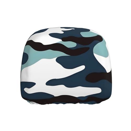 JZMTY Marine Camouflage Car Headrest Cover One Piece Beautiful Stylish Suitable for Most Household Cars